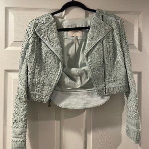 BCBG Runway Crop Beaded Jacket